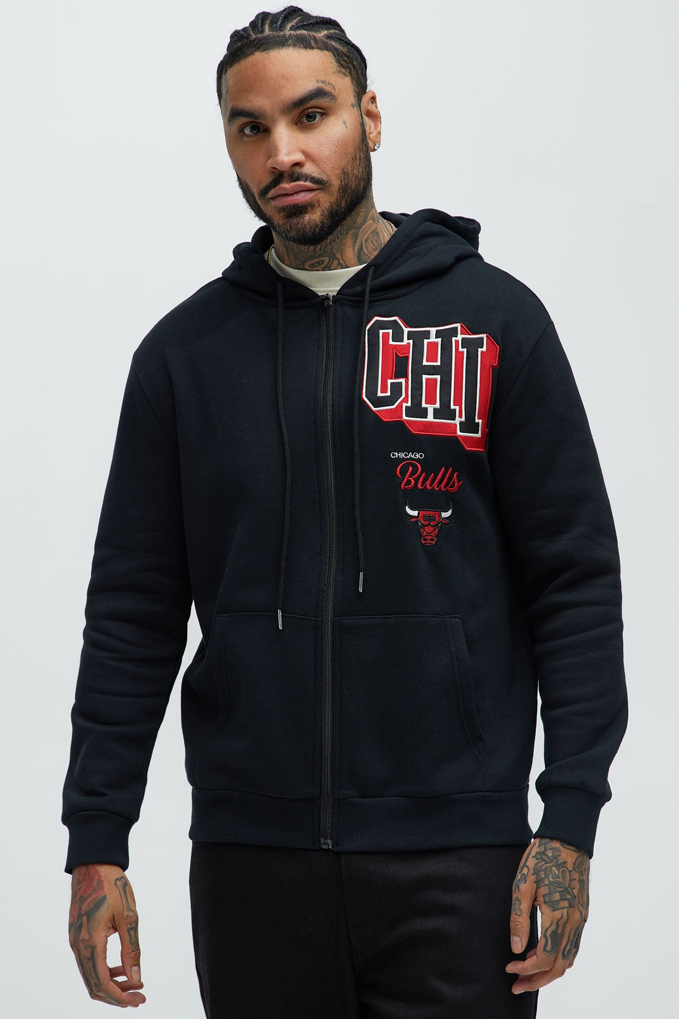 Bulls Bold Zip Up Hoodie