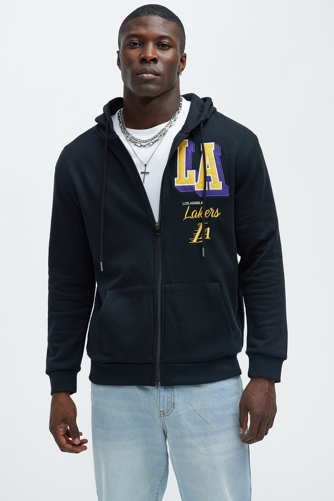 Lakers Bold Zip Up Hoodie