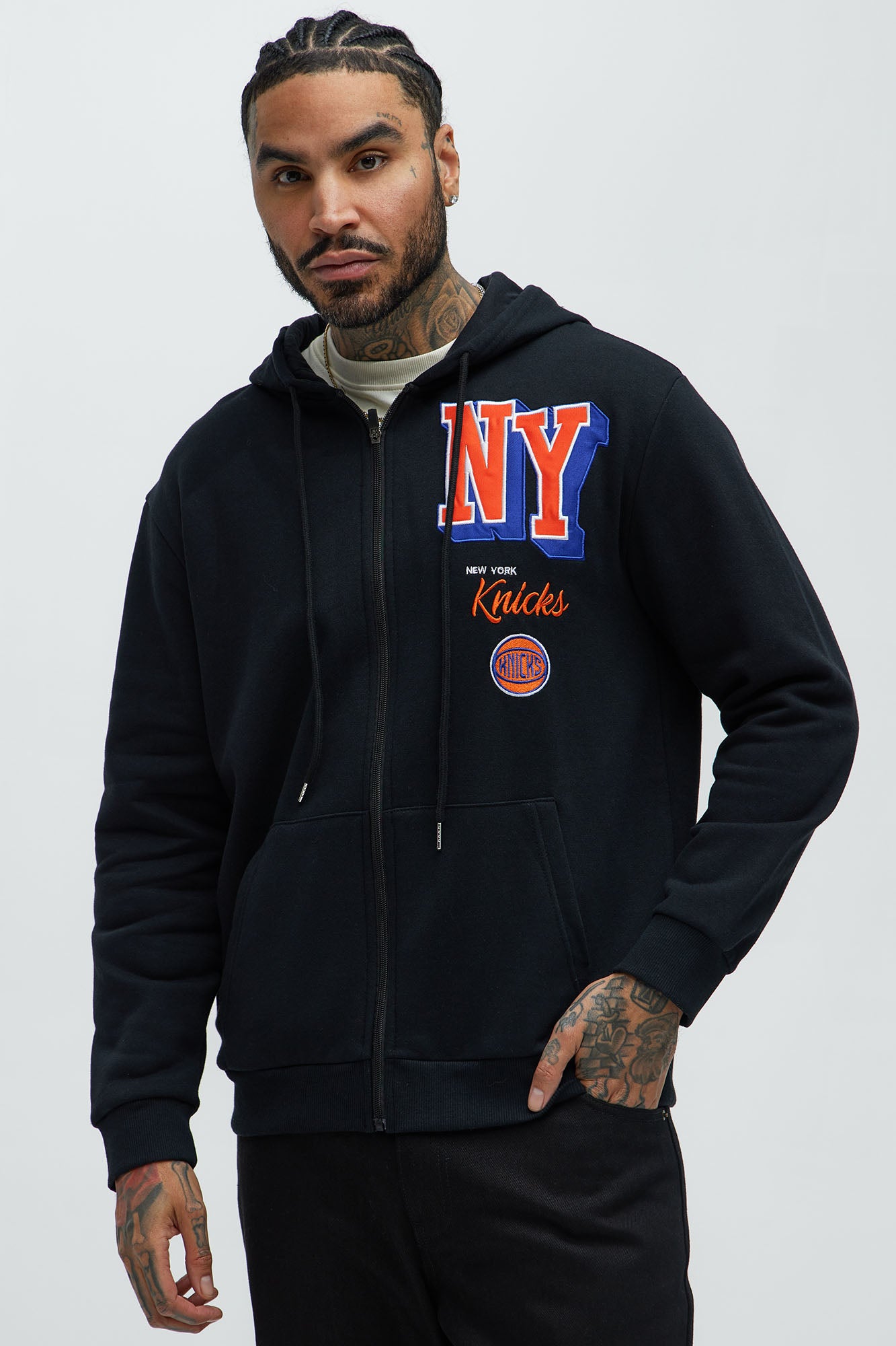 Knicks Bold Zip Up Hoodie
