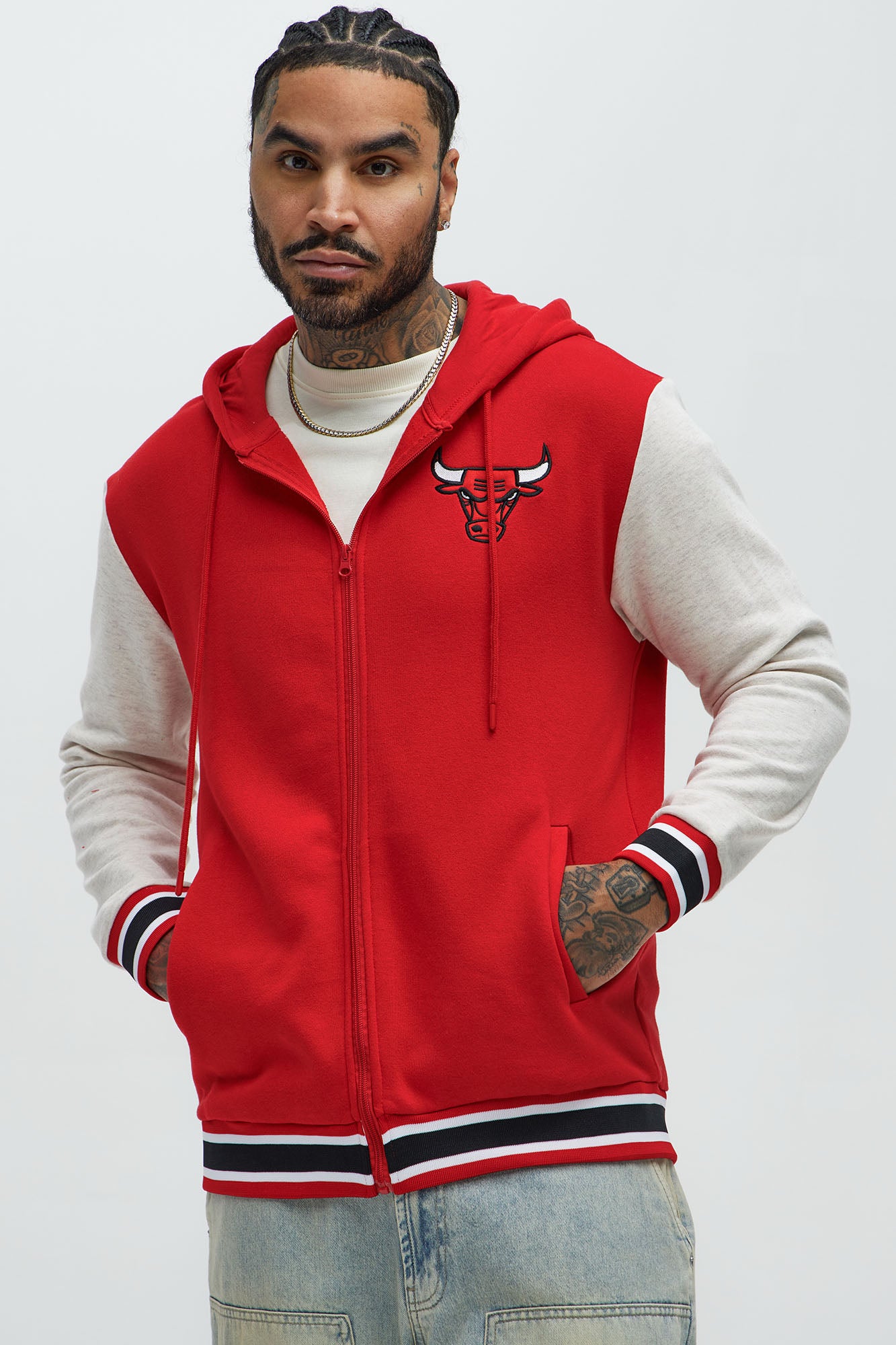 Bulls Above The Rim Zip Up Hoodie