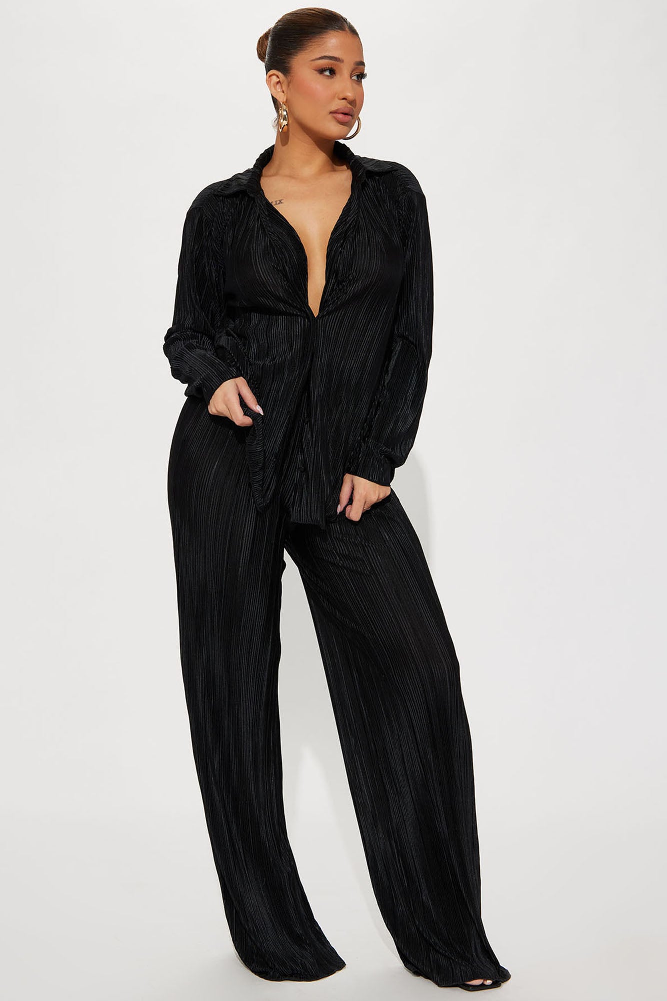 If It Plisse You Pant Set