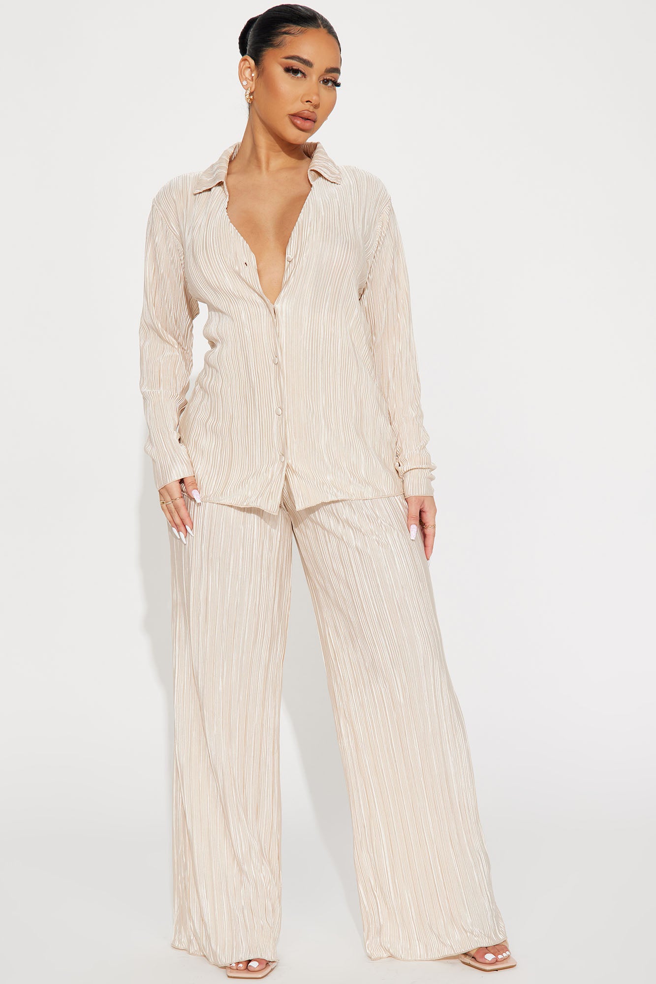 If It Plisse You Pant Set