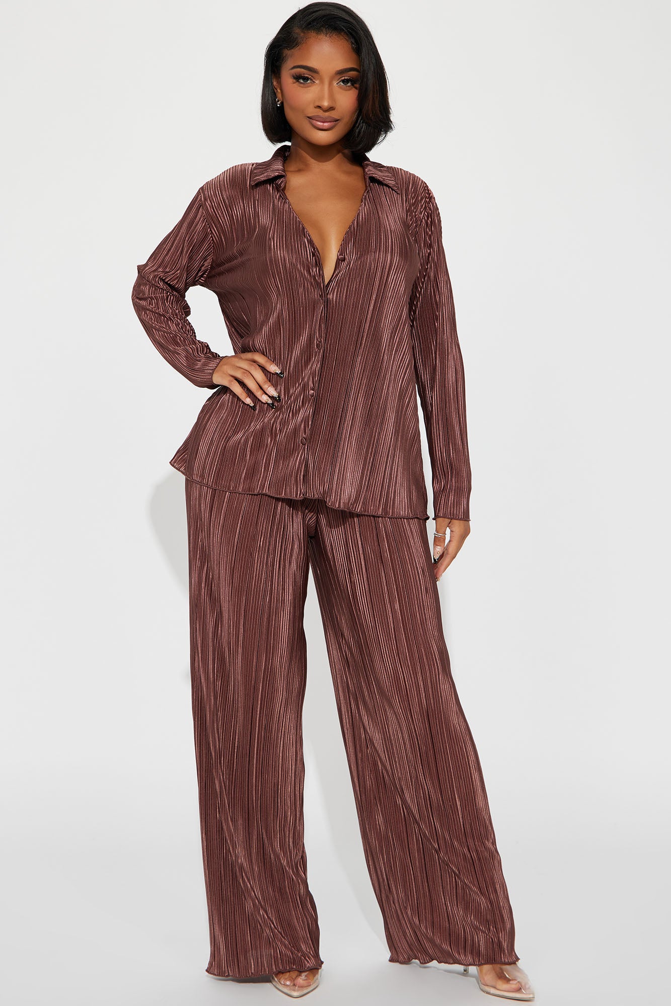 If It Plisse You Pant Set