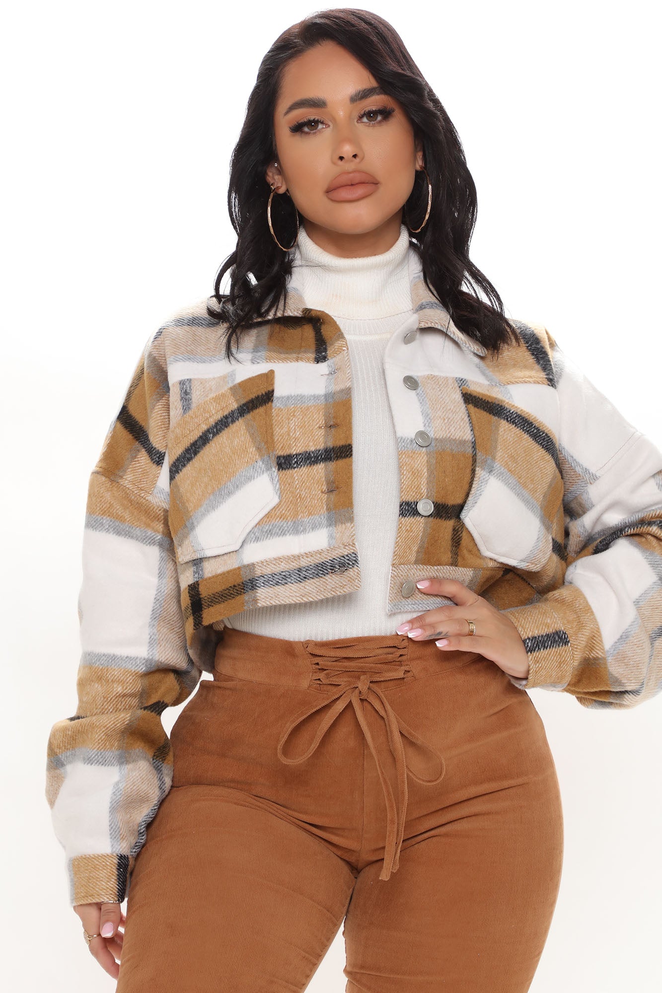 Getting Caught Up Plaid Jacket