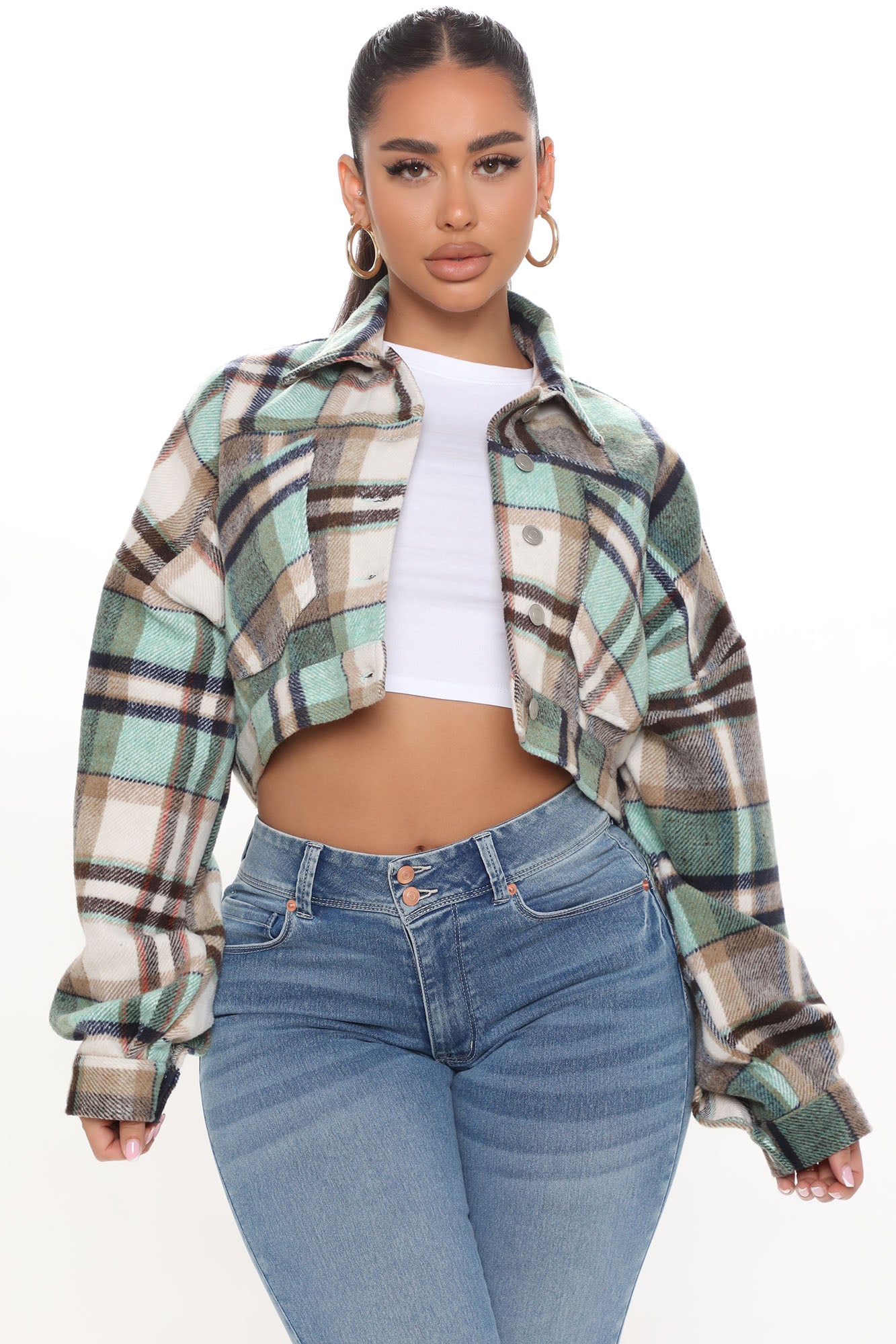 Getting Caught Up Plaid Jacket