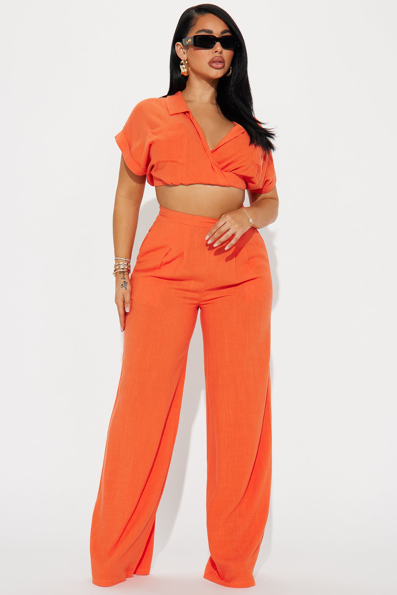 Andrea Linen Pant Set