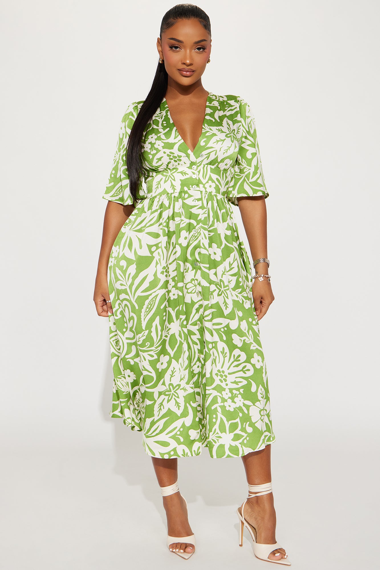 Margaret Satin Midi Dress