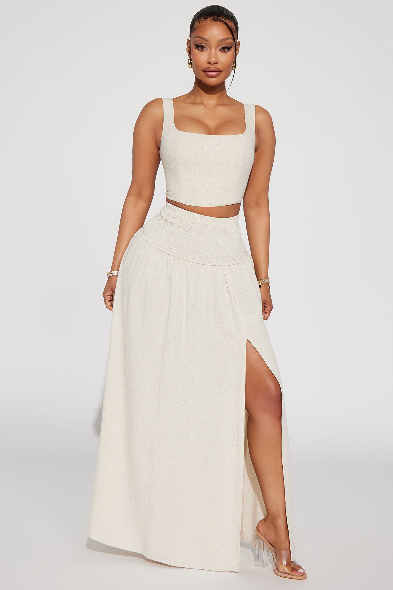 Layla Linen Maxi Skirt