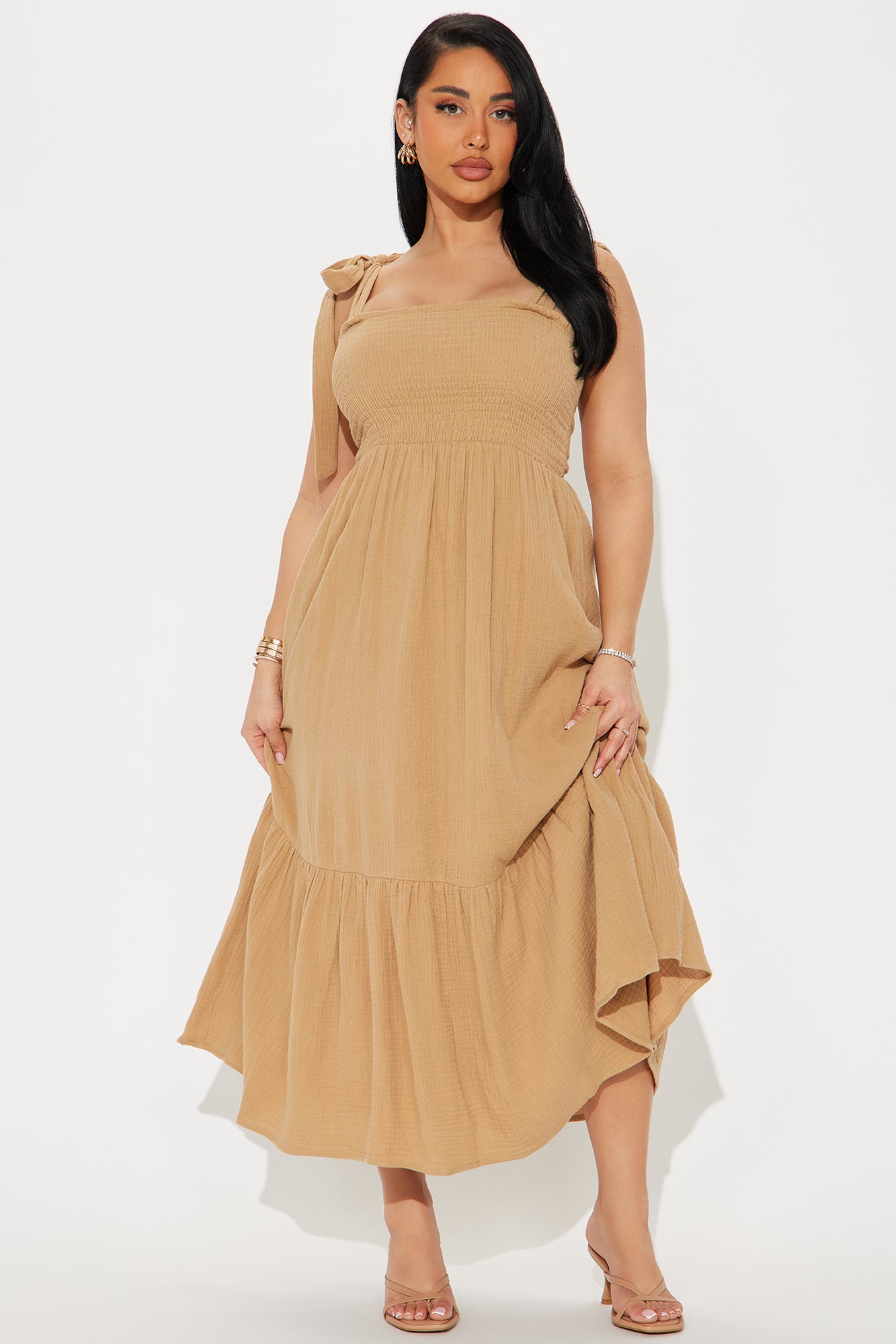 Liv Smocked Midi Dress