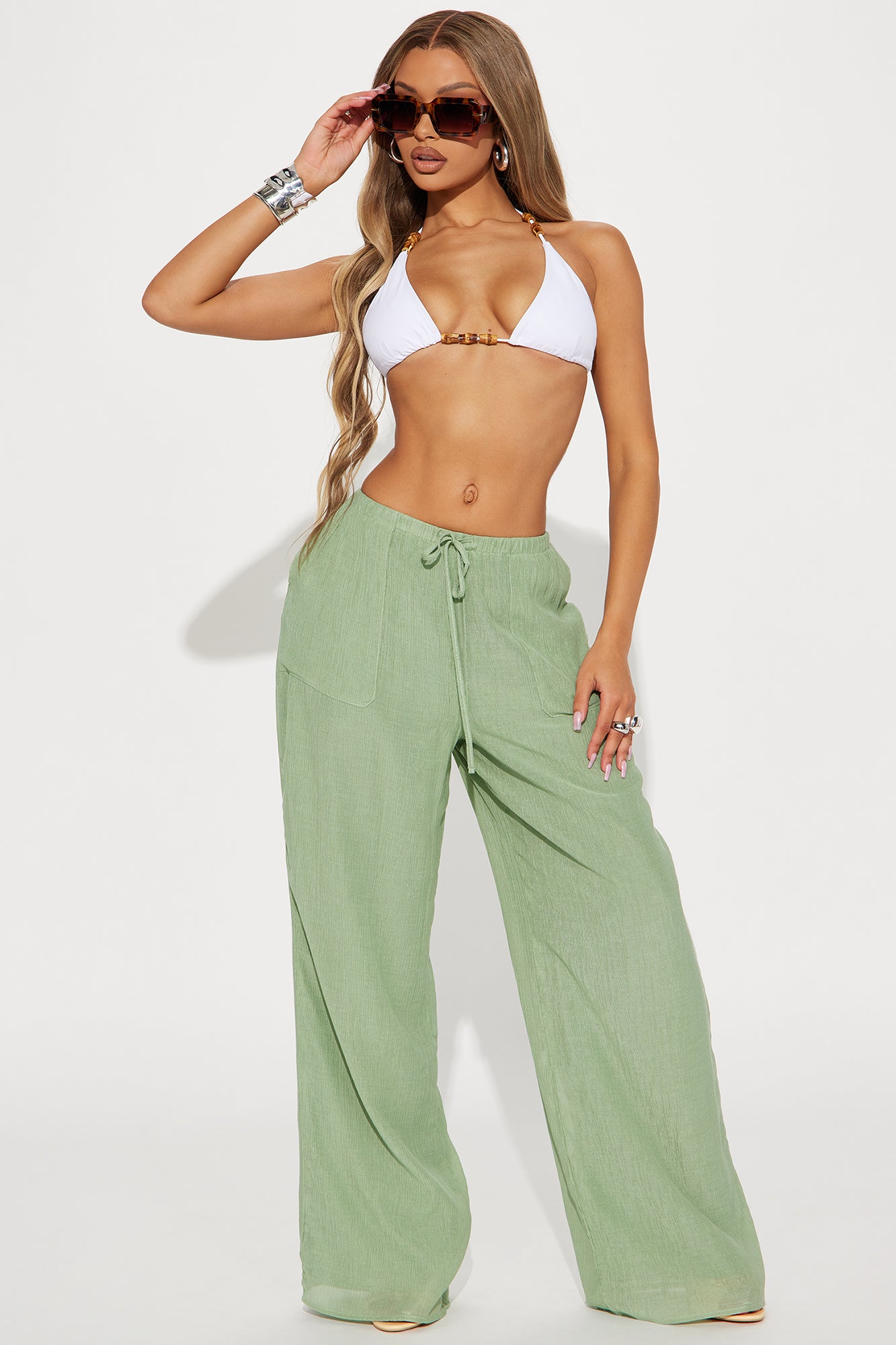 Vacay Babe Textured Wide Leg Pant