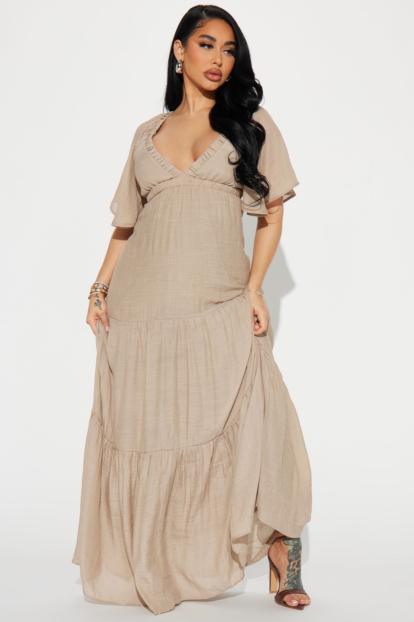 Elena Ruffle Maxi Dress