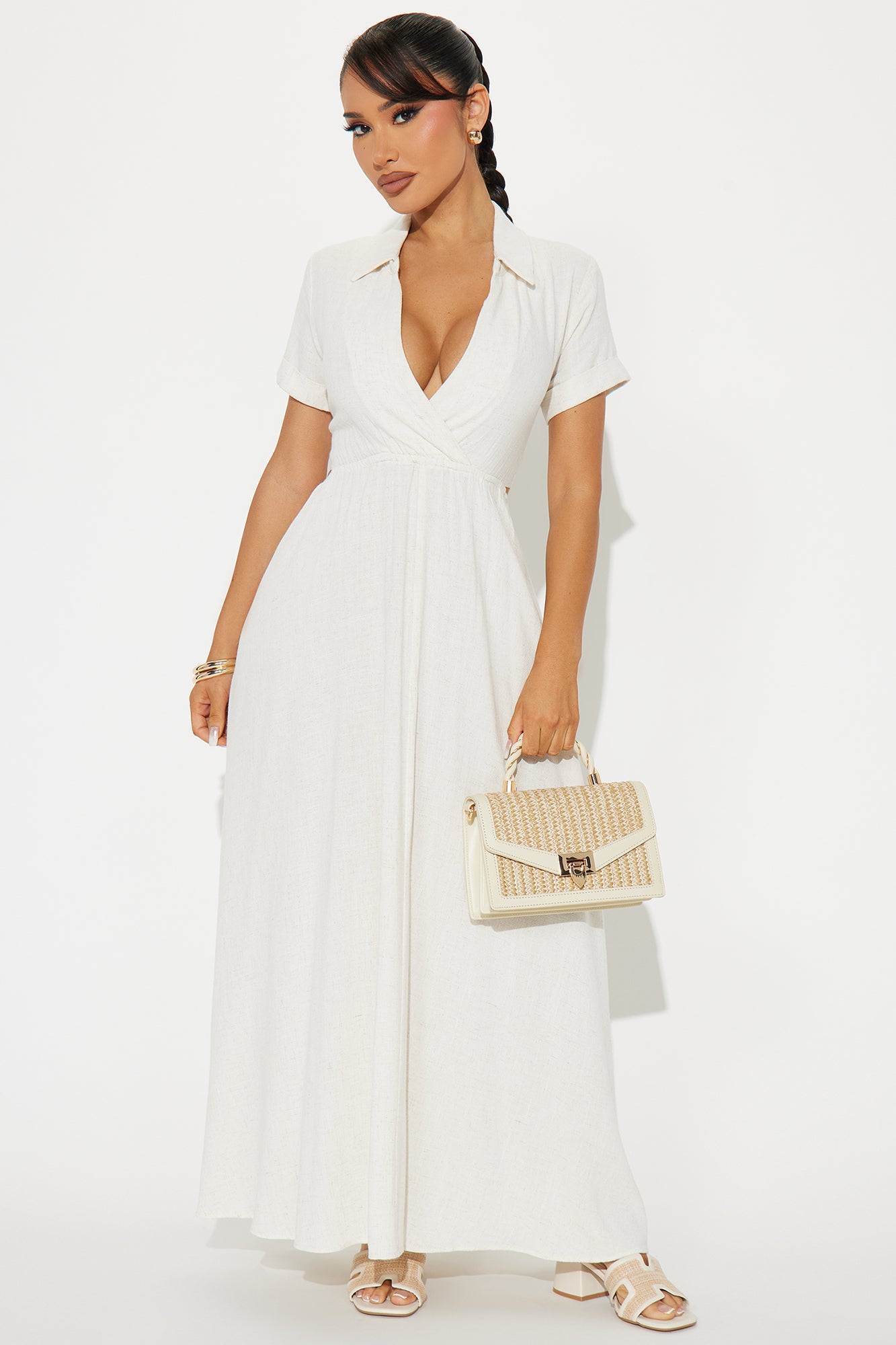 Linen Maxi Shirt Dress