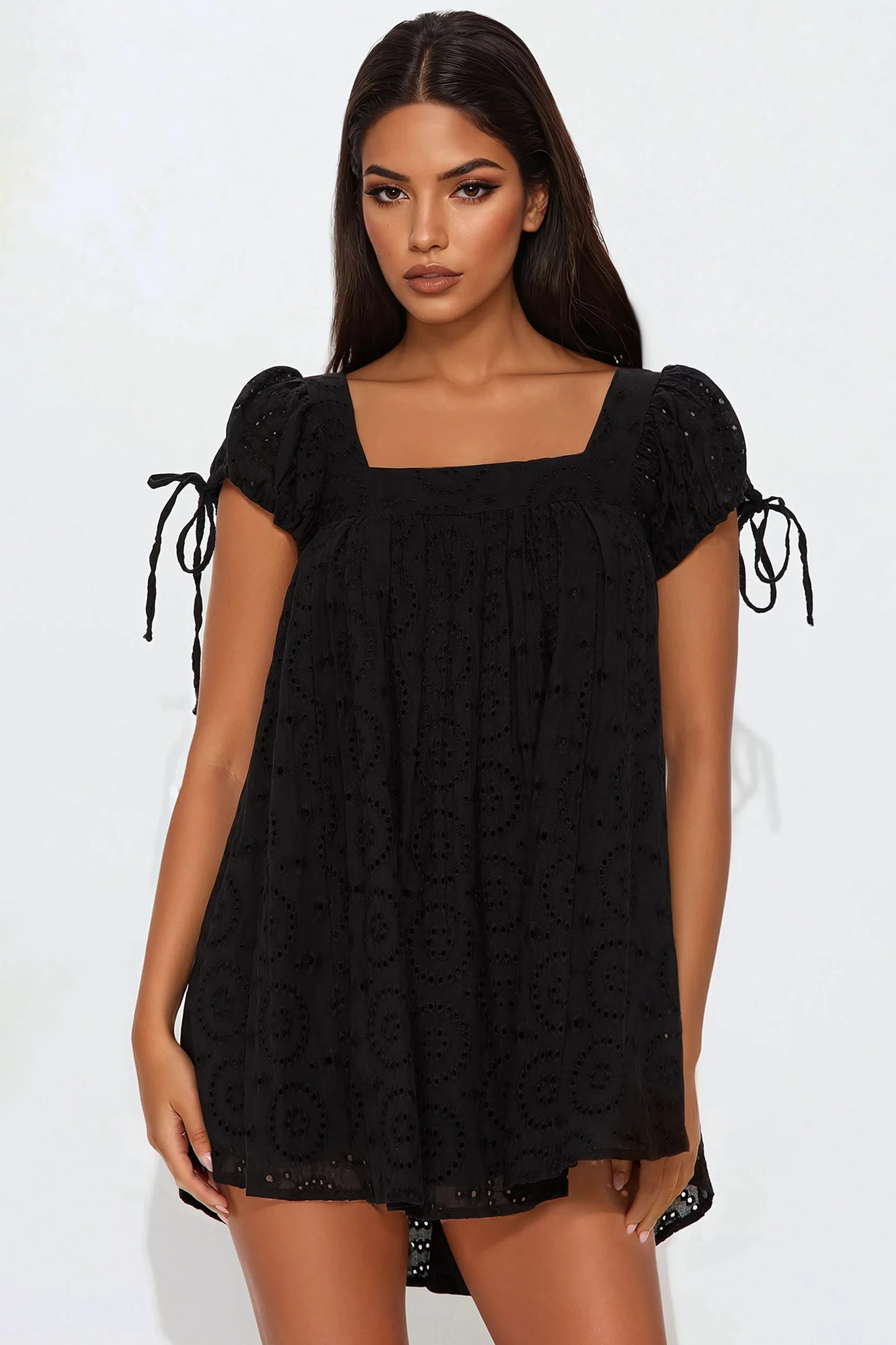 Maya Eyelet Mini Dress