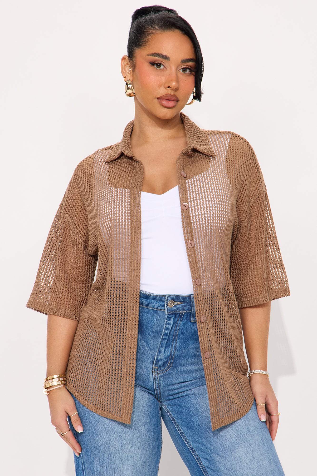 Bring The Sunshine Crochet Shirt