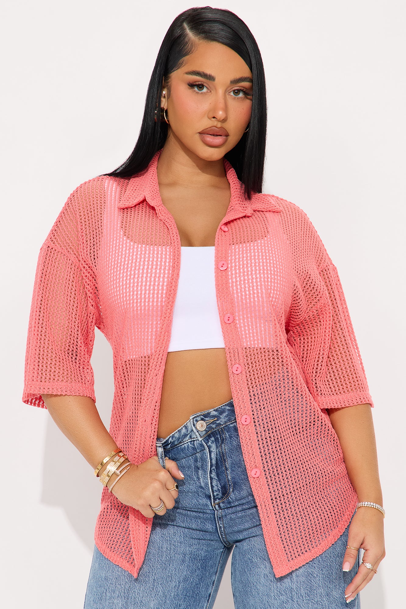 Bring The Sunshine Crochet Shirt