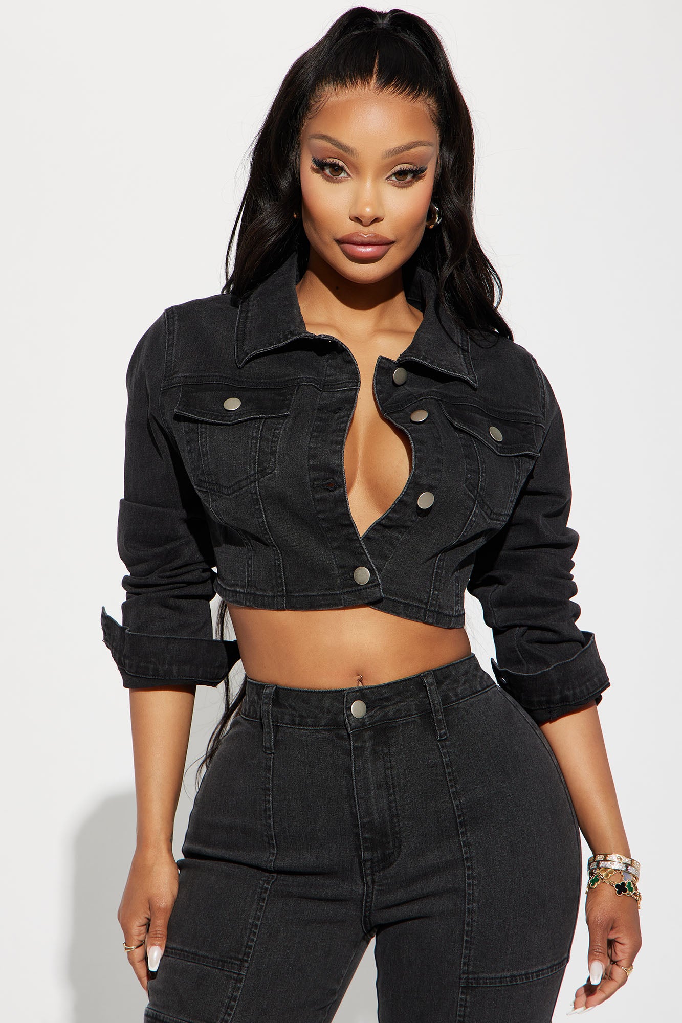 Non Disclosure Stretch Denim Jacket