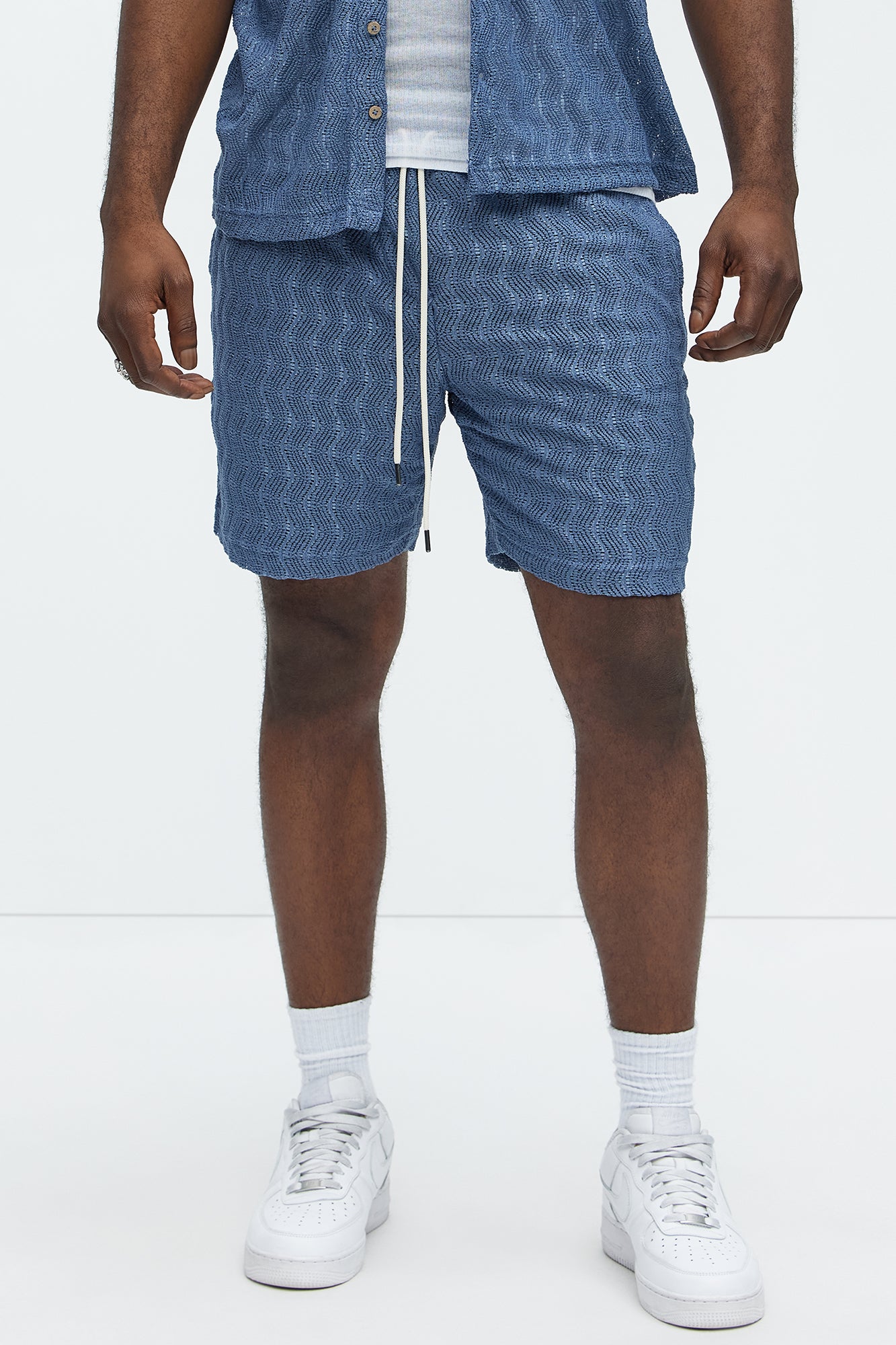 Echo Textured Drawstring Shorts