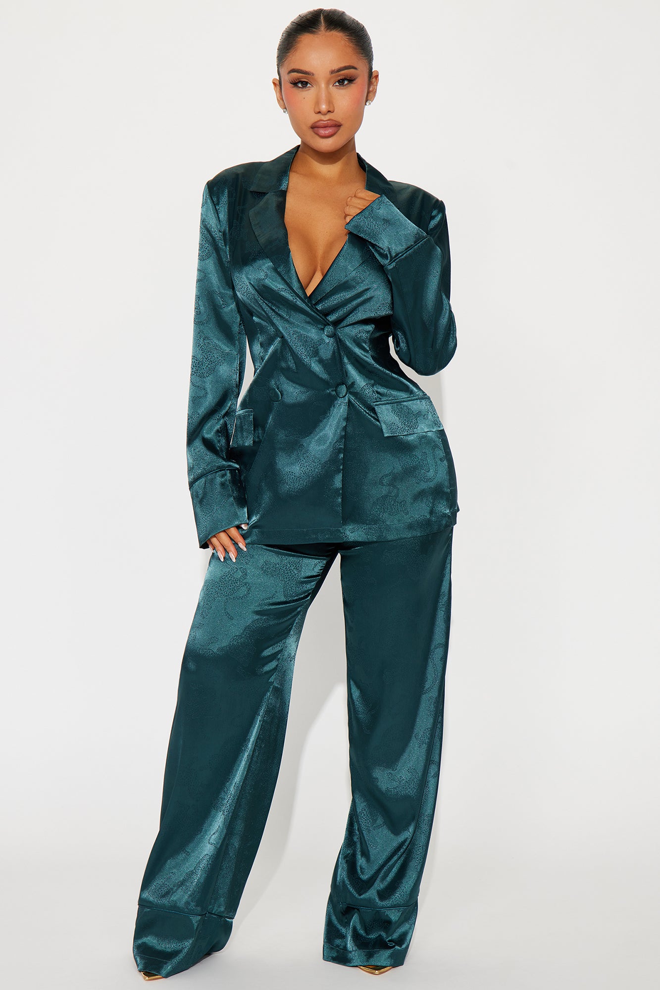 Too Important Satin Pant Set