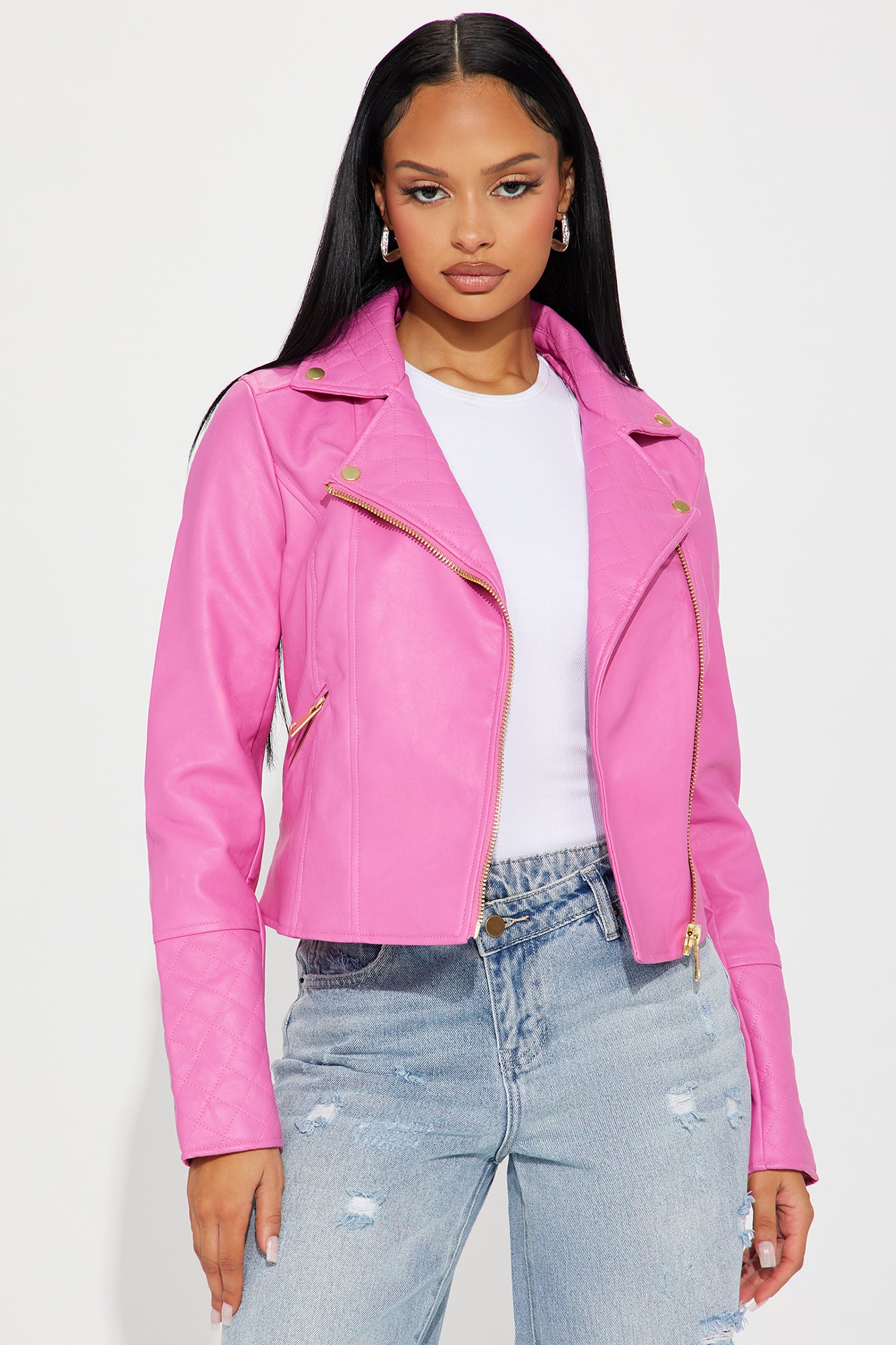 Out For A Ride Vegan Leather Moto Jacket