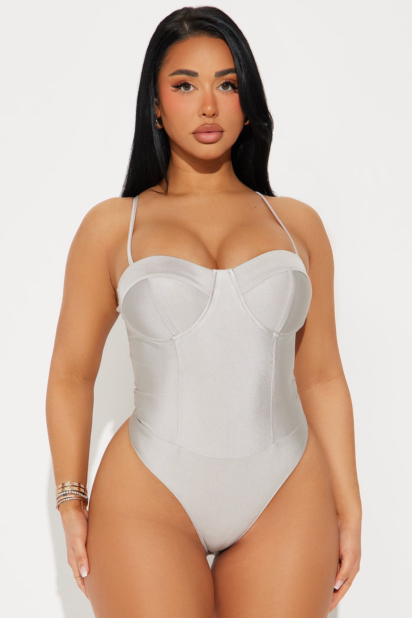 Stop And Stare Satin Bodysuit