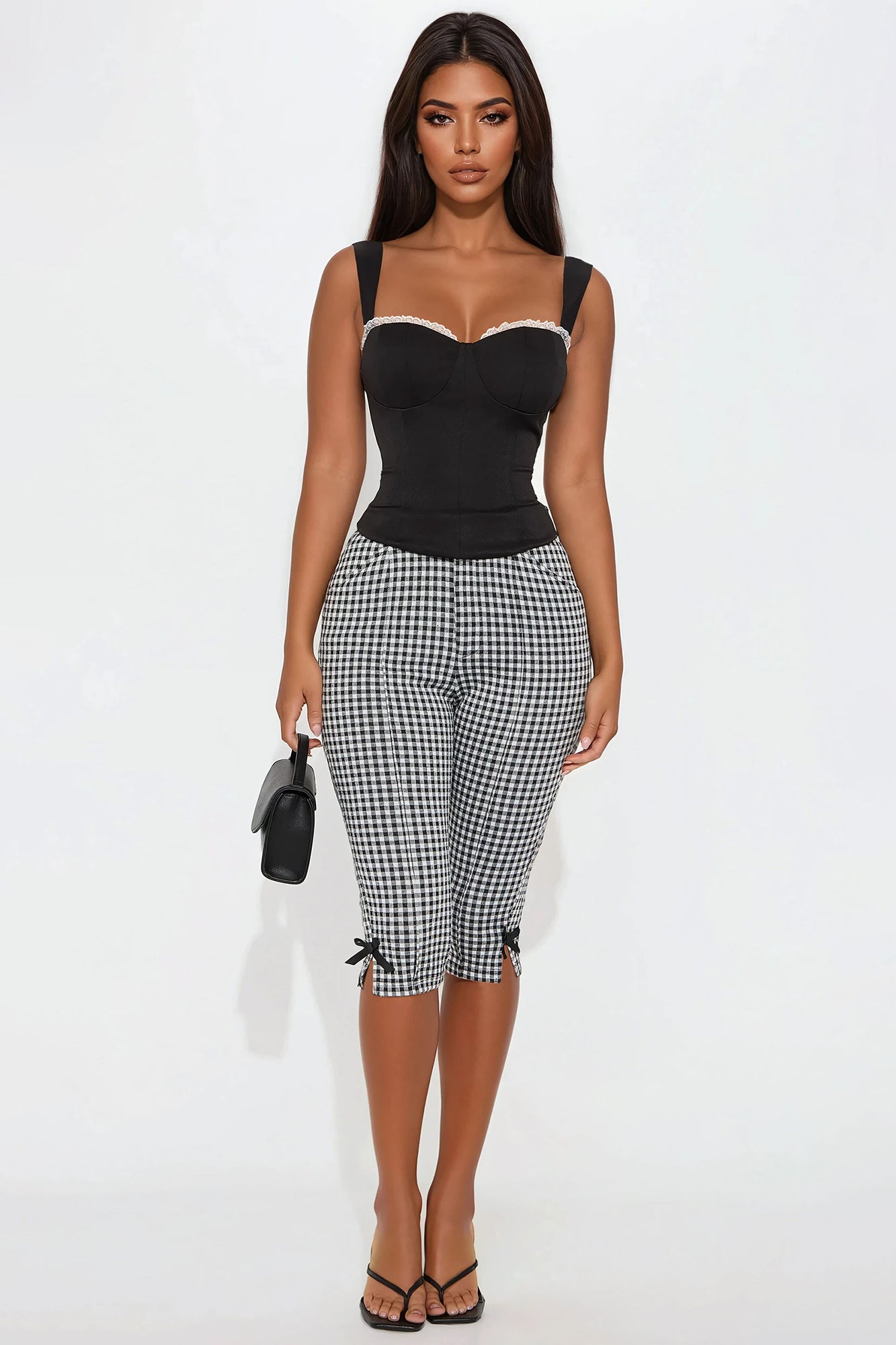 Rachael Gingham Capri Pant