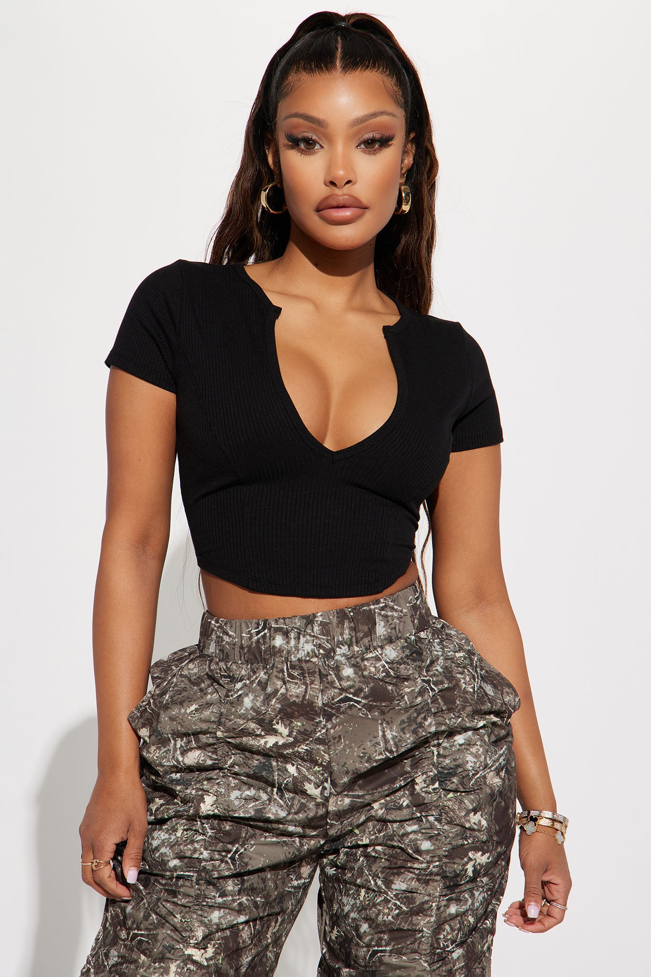 Valentina Plunge Crop Top