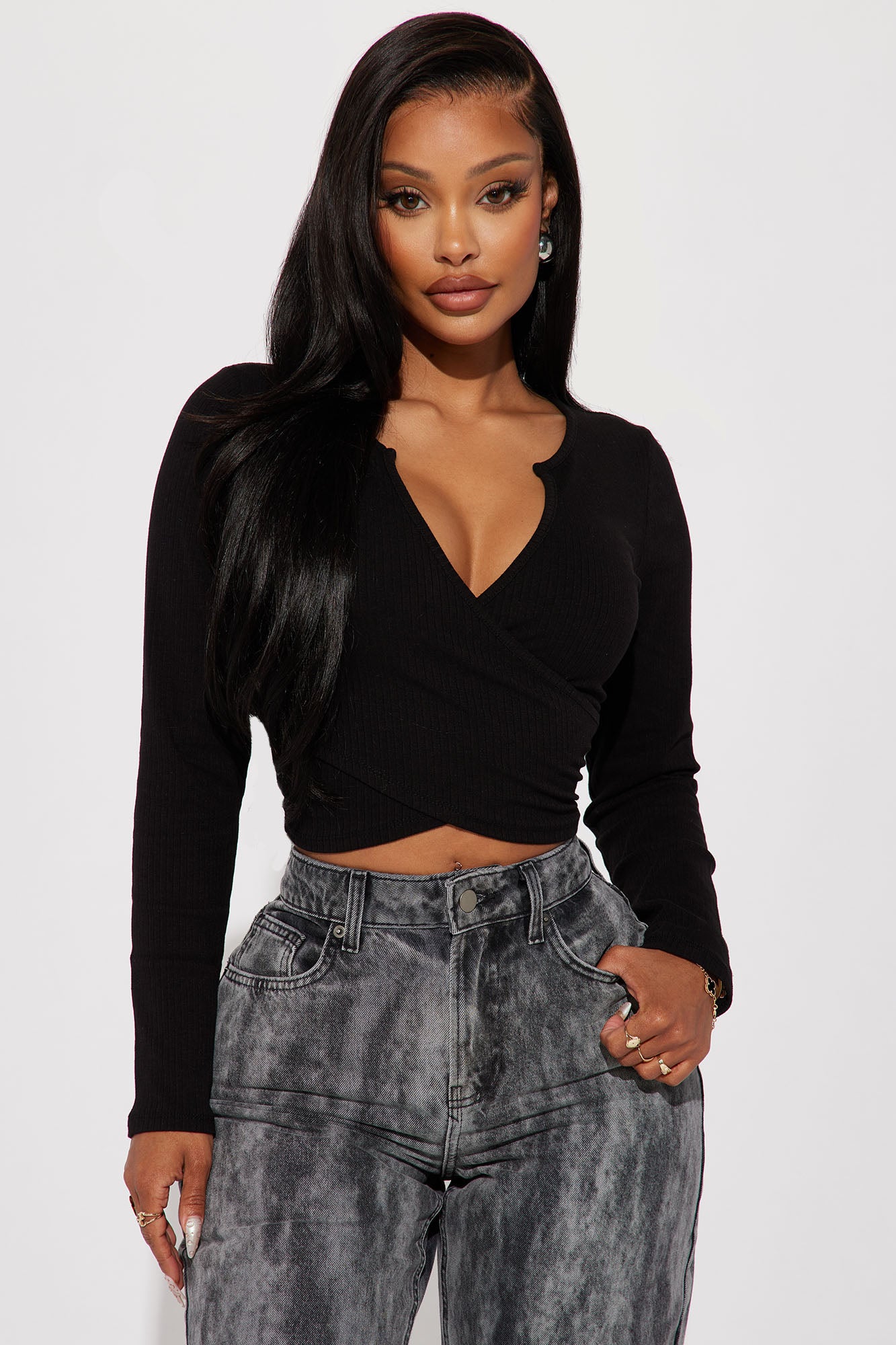 Katrina Long Sleeve Crop Top