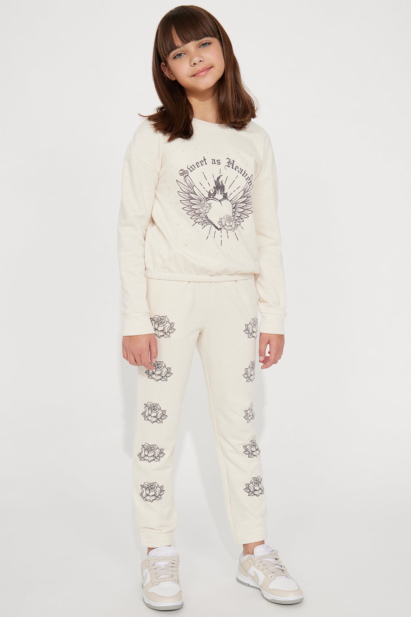 Mini Sweet As Heaven Fleece Pant Set