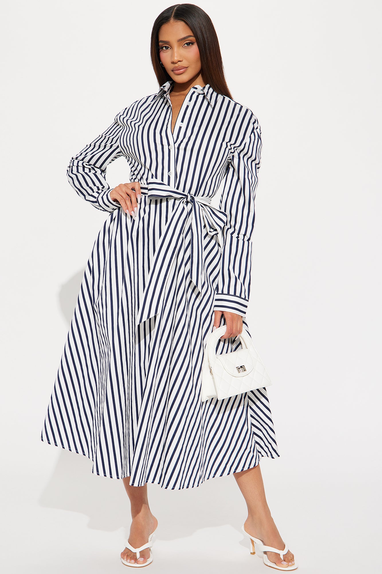 Always Stylish Striped Midi Dress