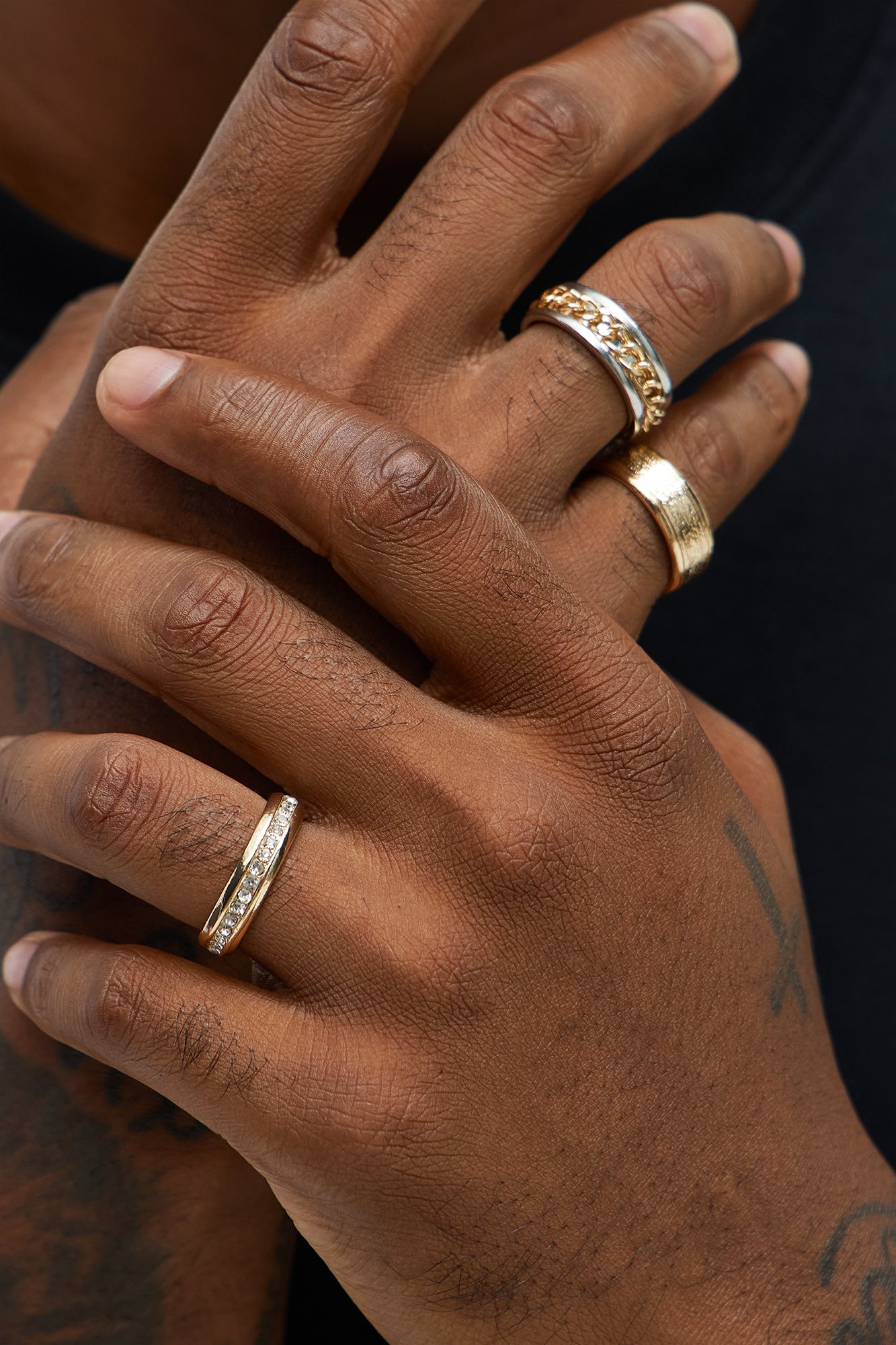 Mixed Metal Ring Set