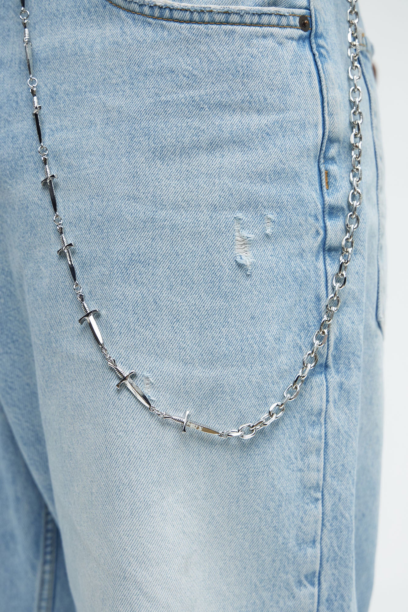 Saffron Half Cross Pants Chain