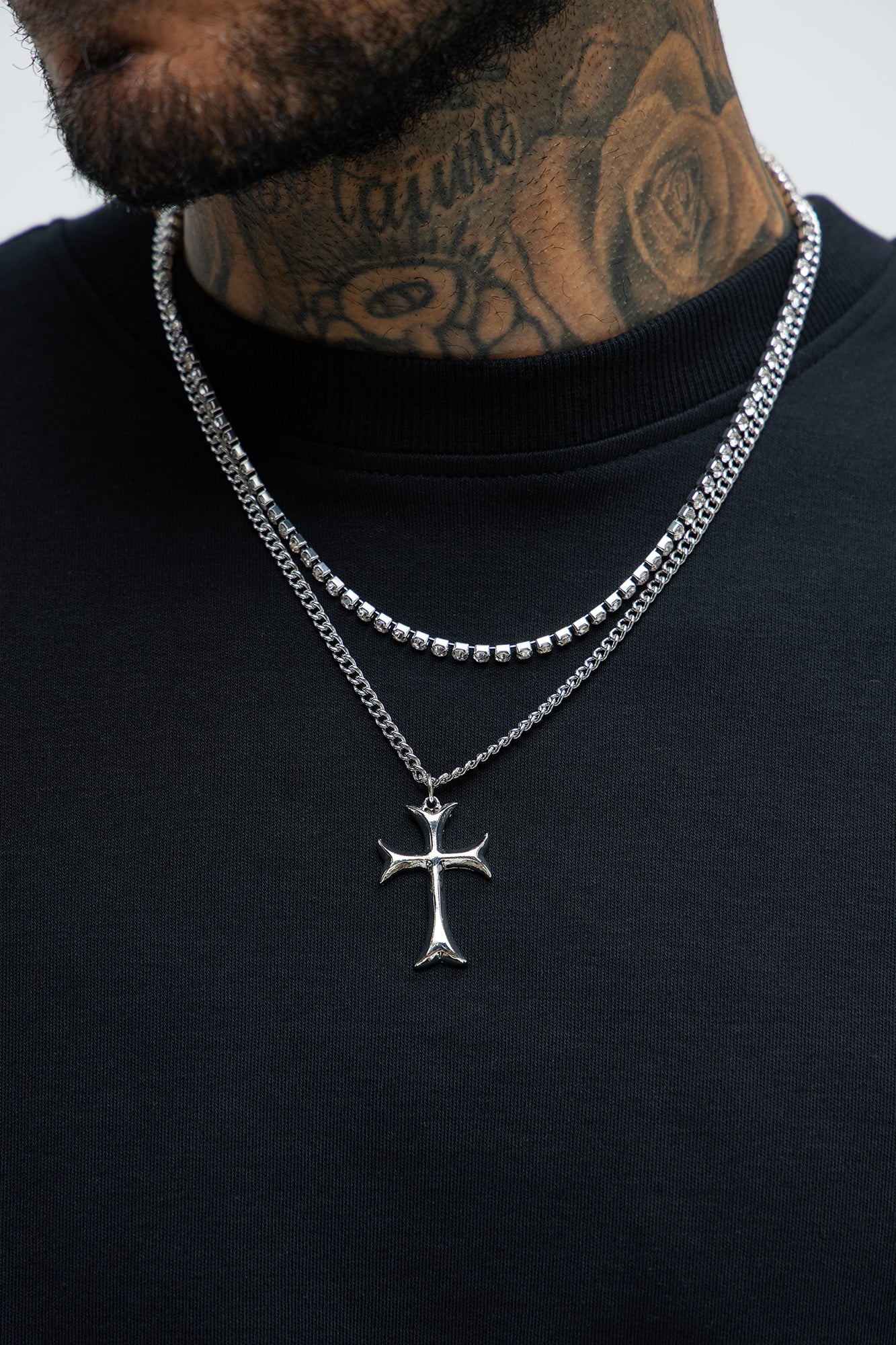Lustre Cross Neckleace