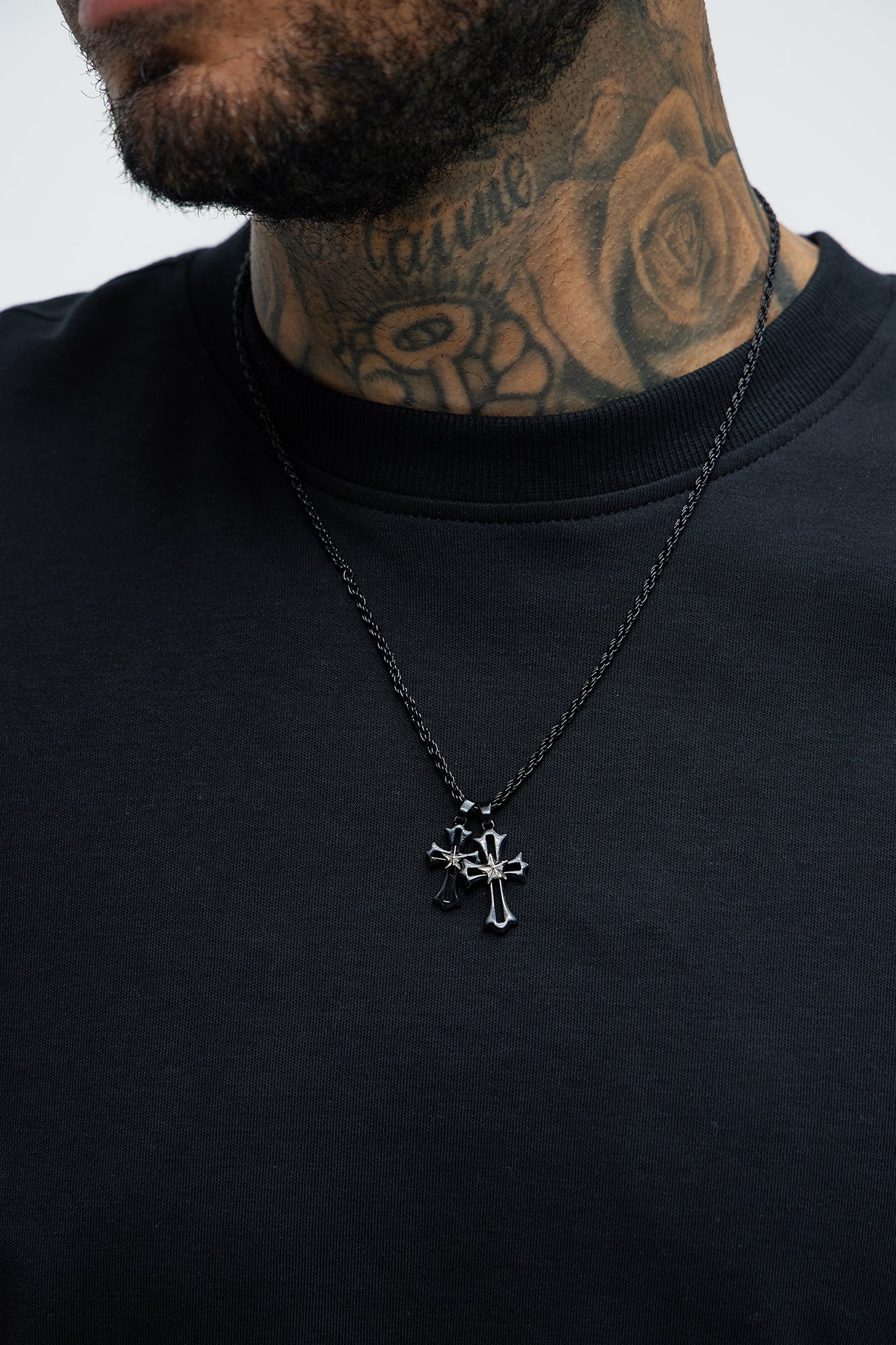 Starlight Double Cross Necklace Set