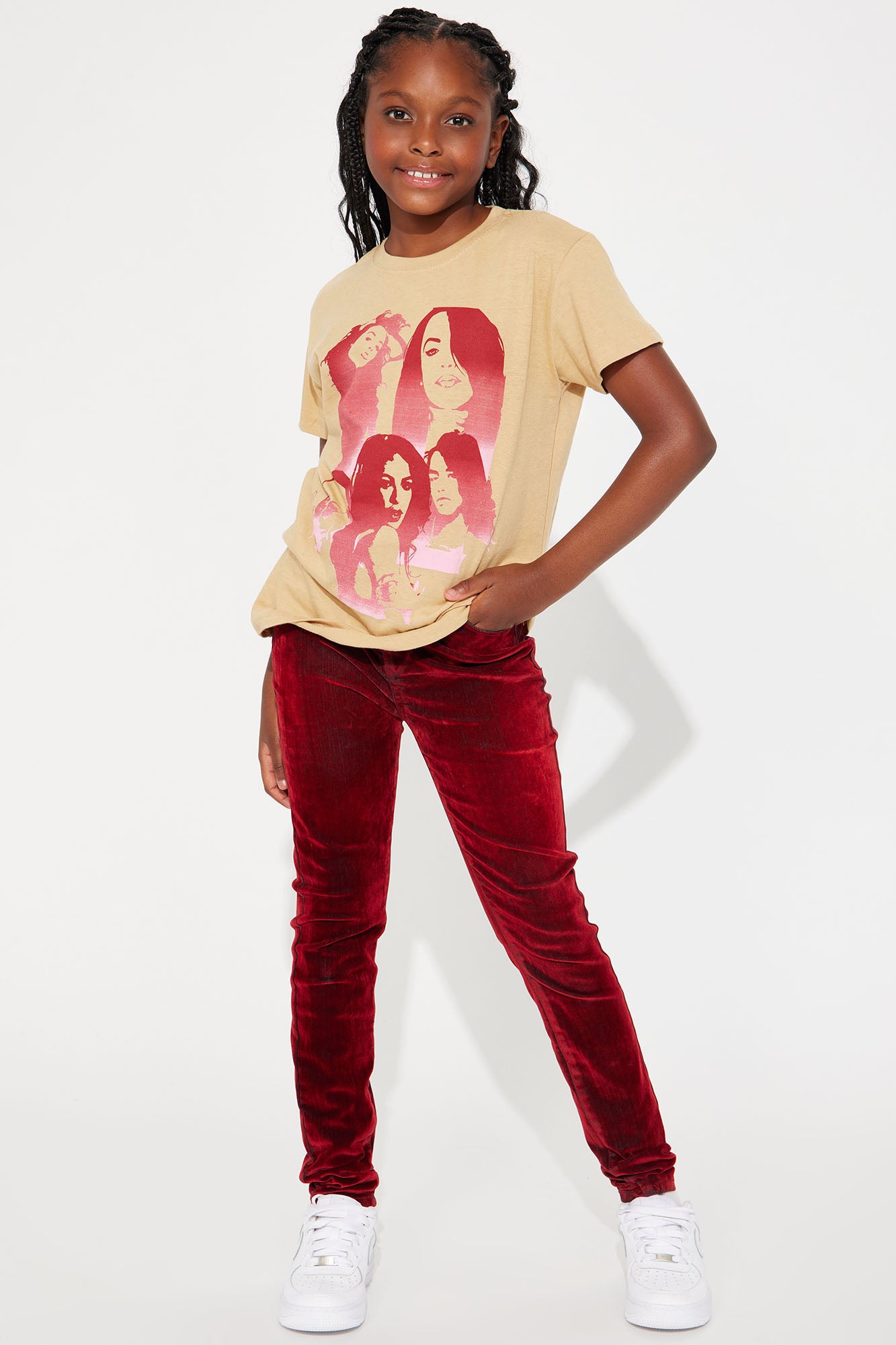 Mini Bloody Red Flocking Skinny Jean
