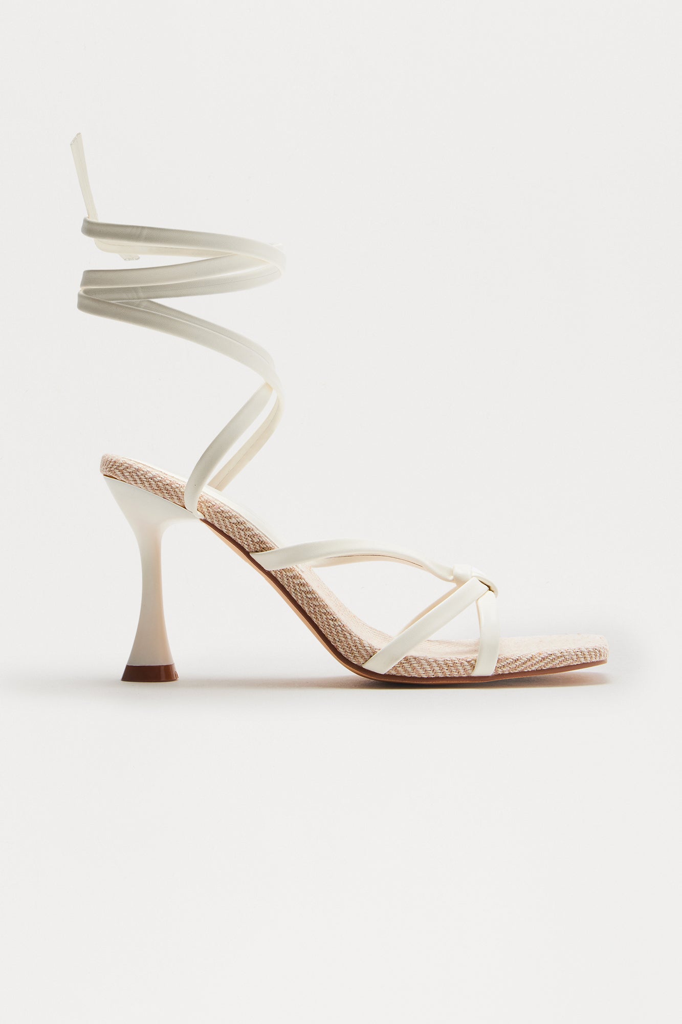 Corenne Raffia Wrap Up Heels