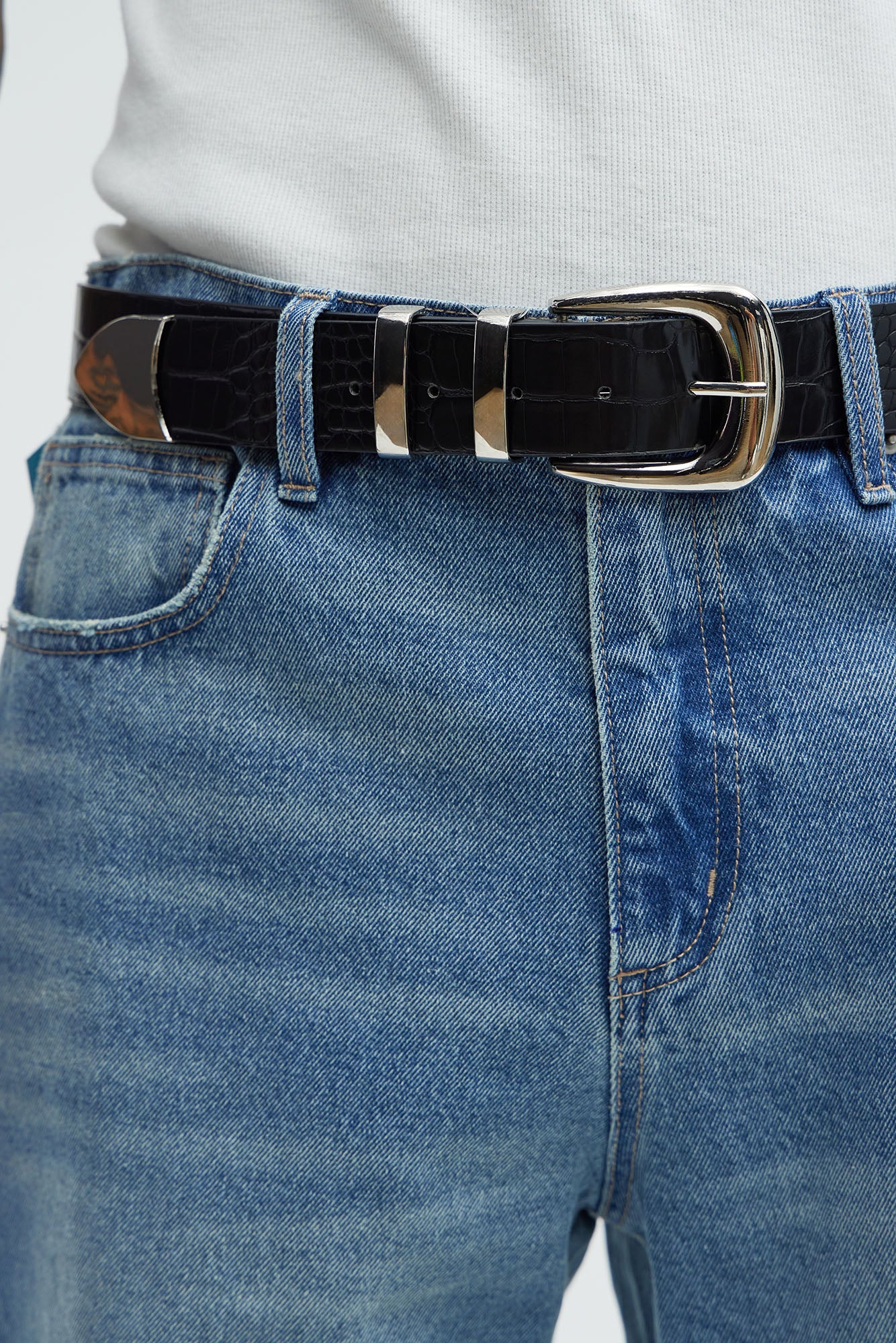 Rango Faux Croc Belt