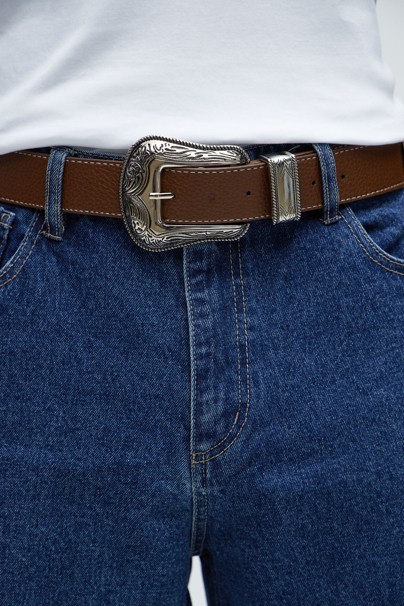 Lone Star Faux Leather Belt