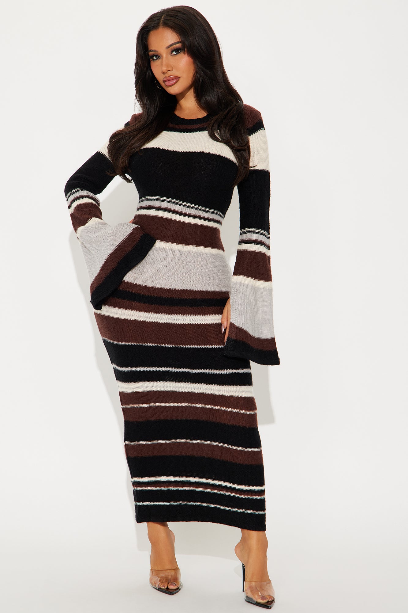 Mila Bell Sleeve Sweater Maxi Dress