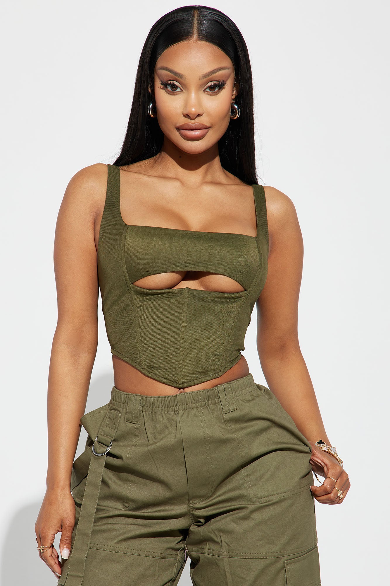 Peek A Boo Corset Top