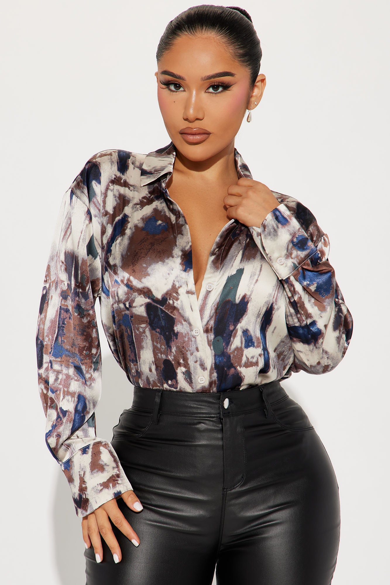 Office Duties Satin Shirt