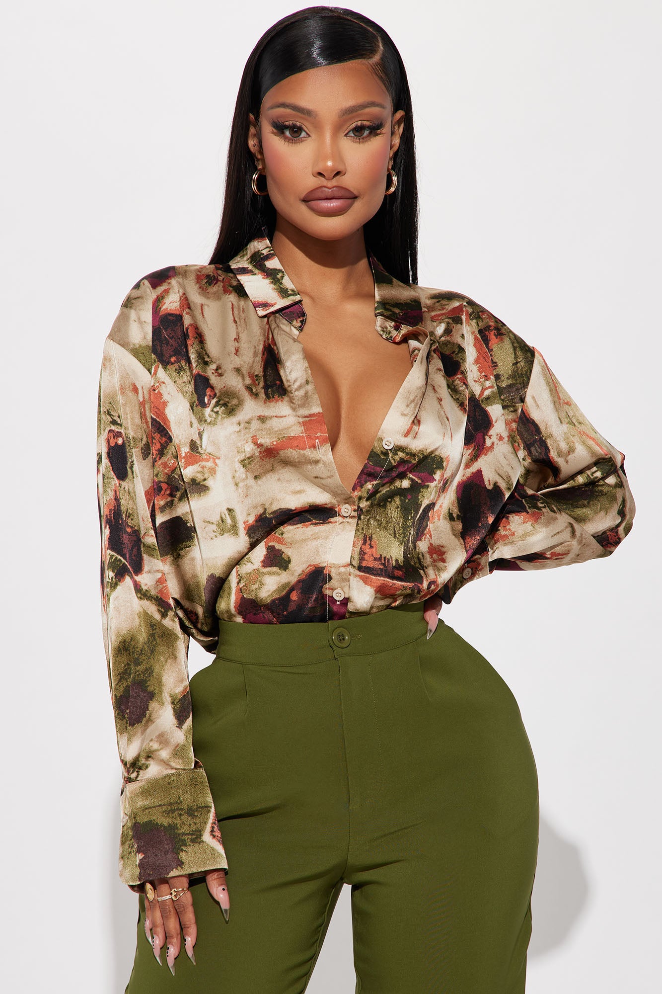 Office Duties Satin Shirt