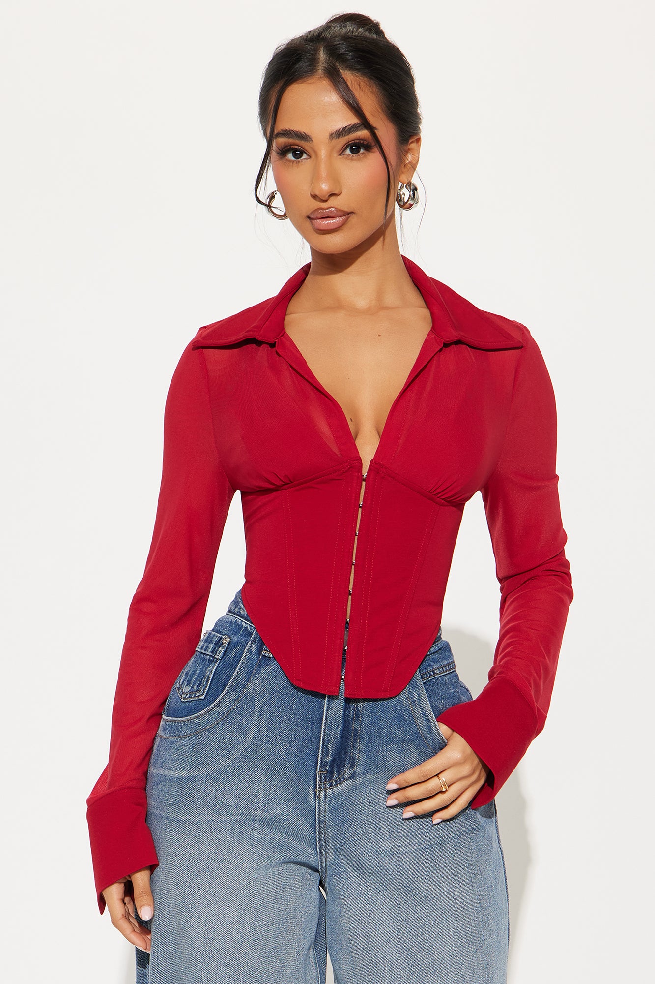 Secret's Out Mesh Corset Top