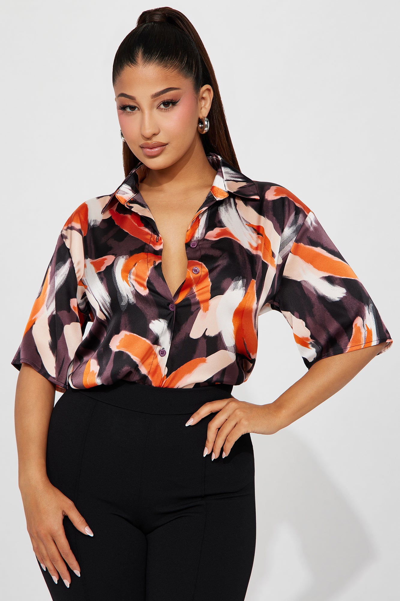 For The Thrill Satin Shirt