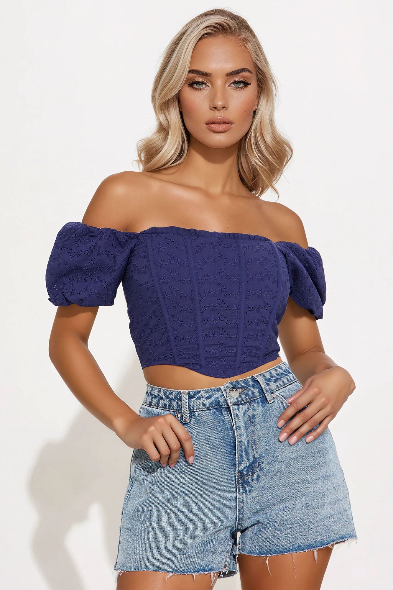 Eliora Eyelet Corset Top
