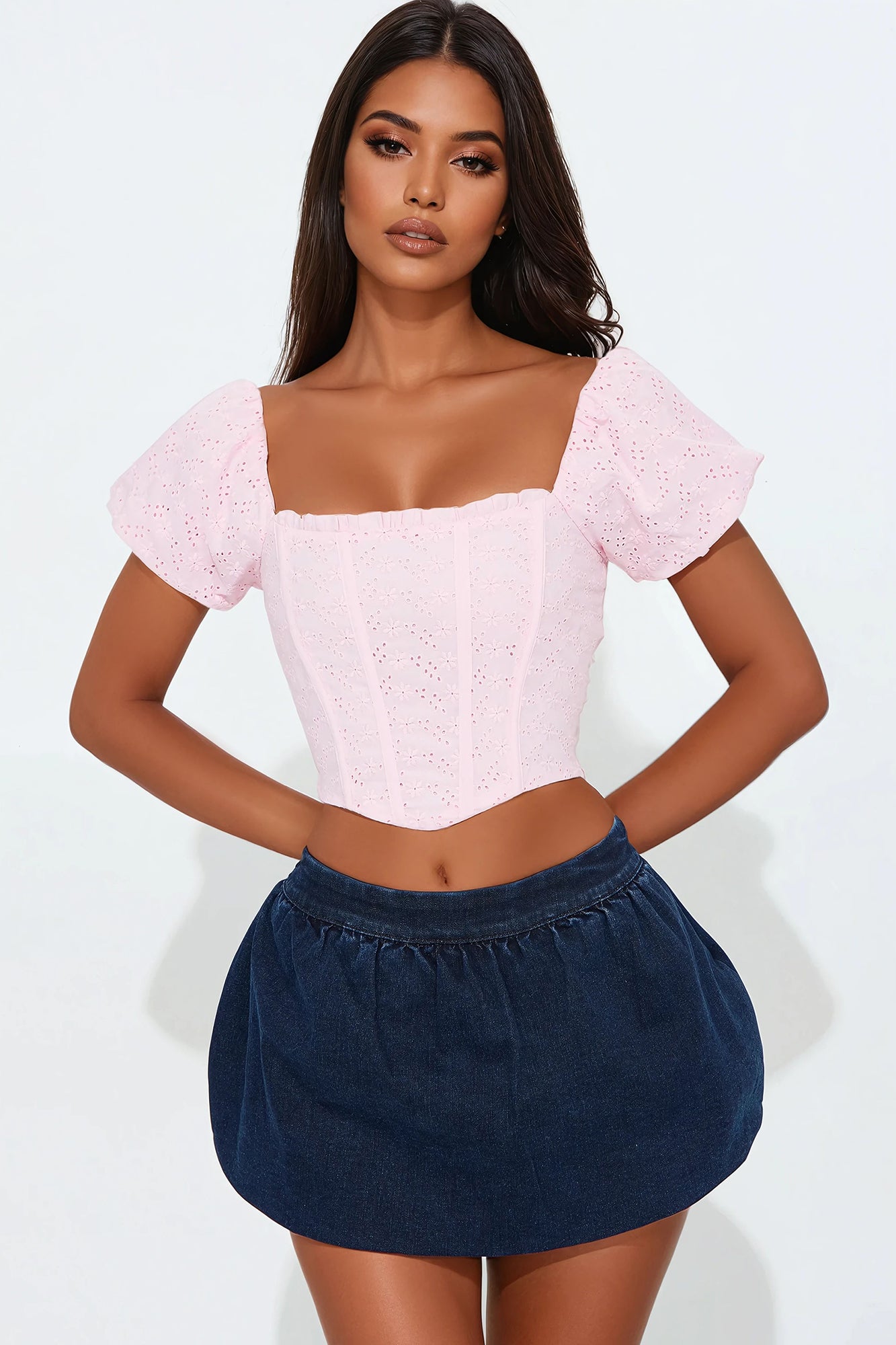 Eliora Eyelet Corset Top