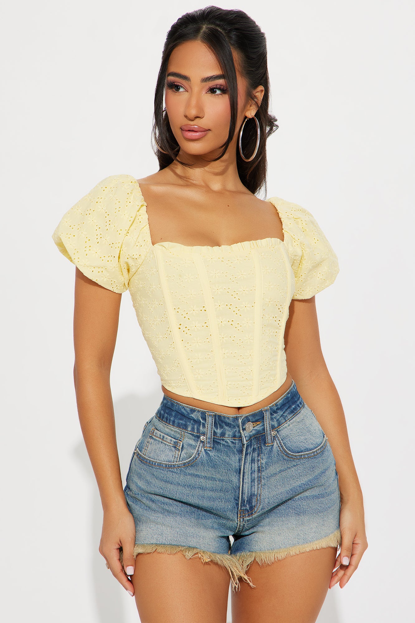Eliora Eyelet Corset Top