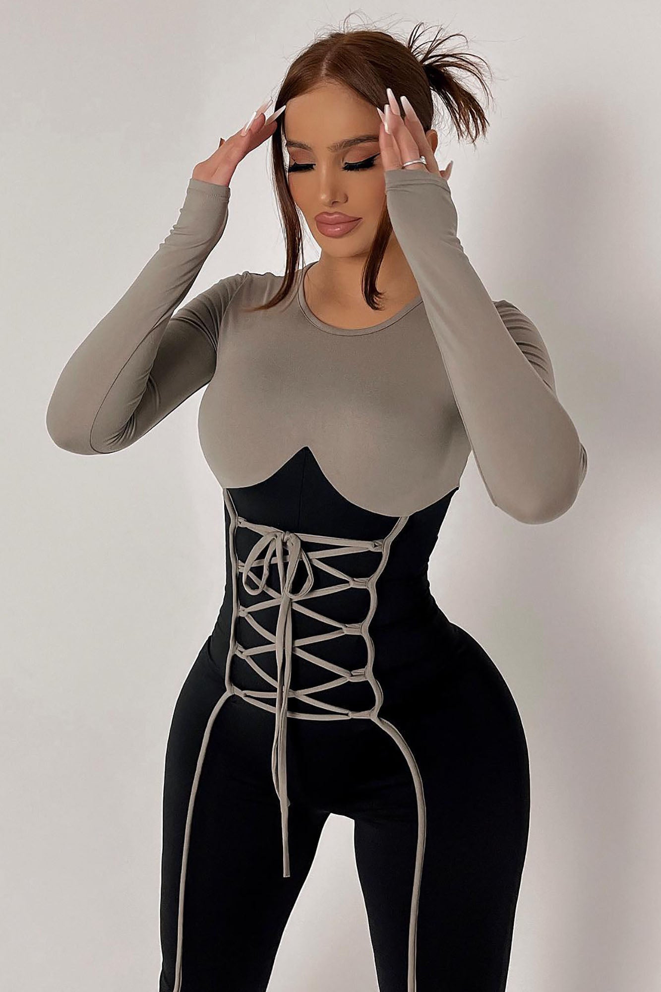 Lana Lace Up Jumpsuit
