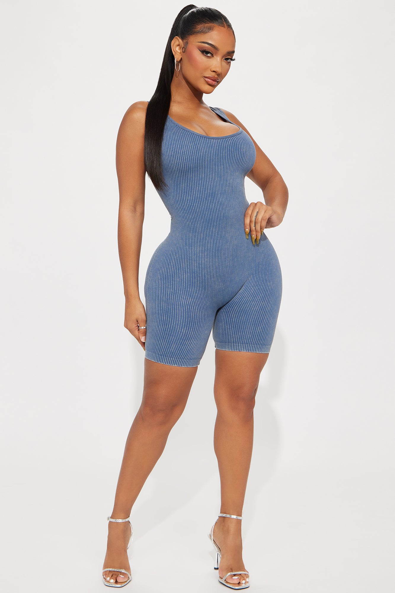 Nikole Mineral Wash Seamless Romper