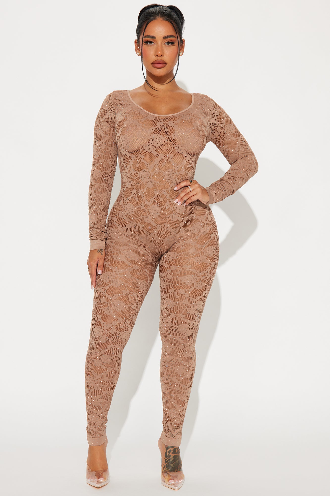 With Amor Embellished Seamless Jumpsuit