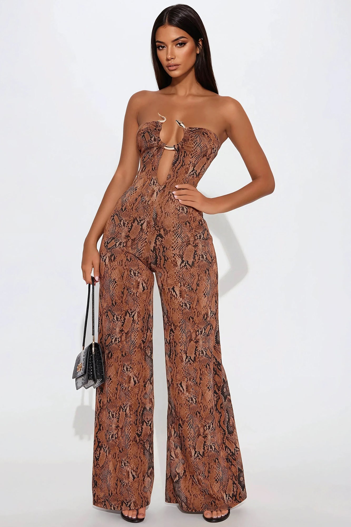 Step Out Snake Print Jumpsuit